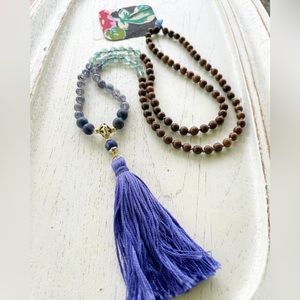 Indigo Mala necklace